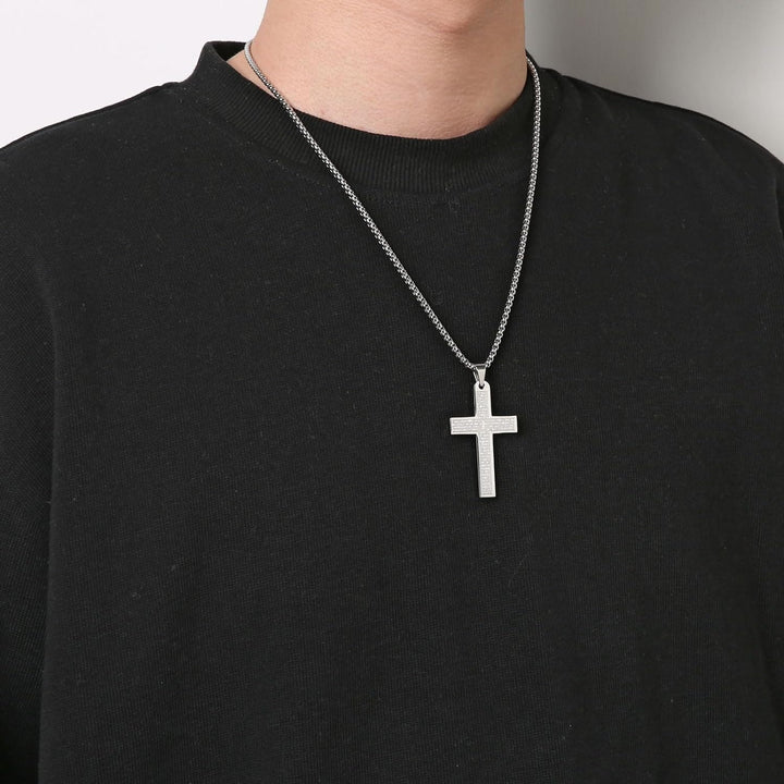 Christianartworkshop Stainless Steel Lord's Prayer Pendant Cross Necklace - image 12