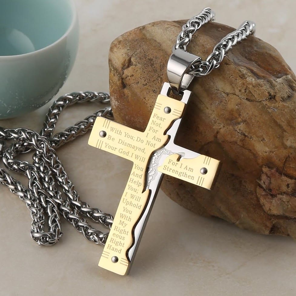 Christianartworkshop Jesus Christianartworkshop Crucifix Religion Cross Pendant Necklace - Golden - image 1