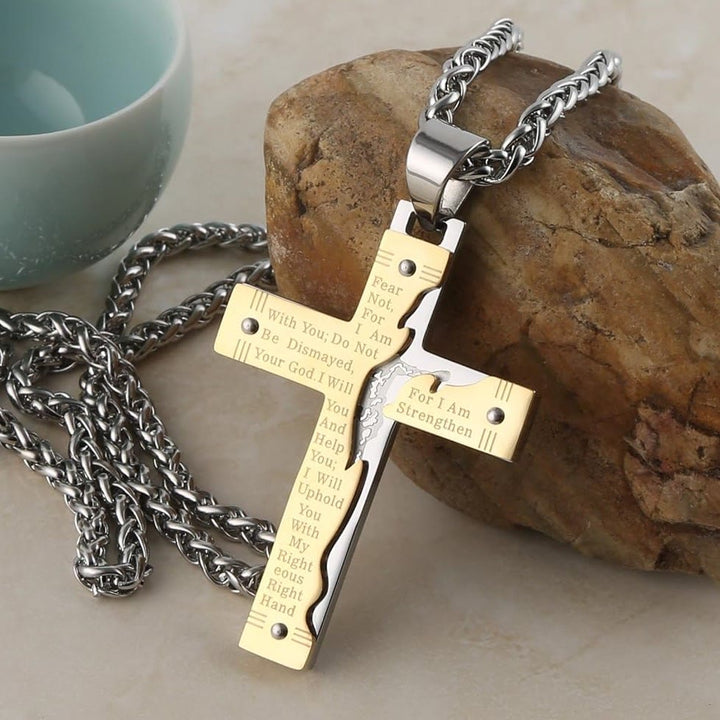 Christianartworkshop Jesus Christianartworkshop Crucifix Religion Cross Pendant Necklace - Golden - image 1