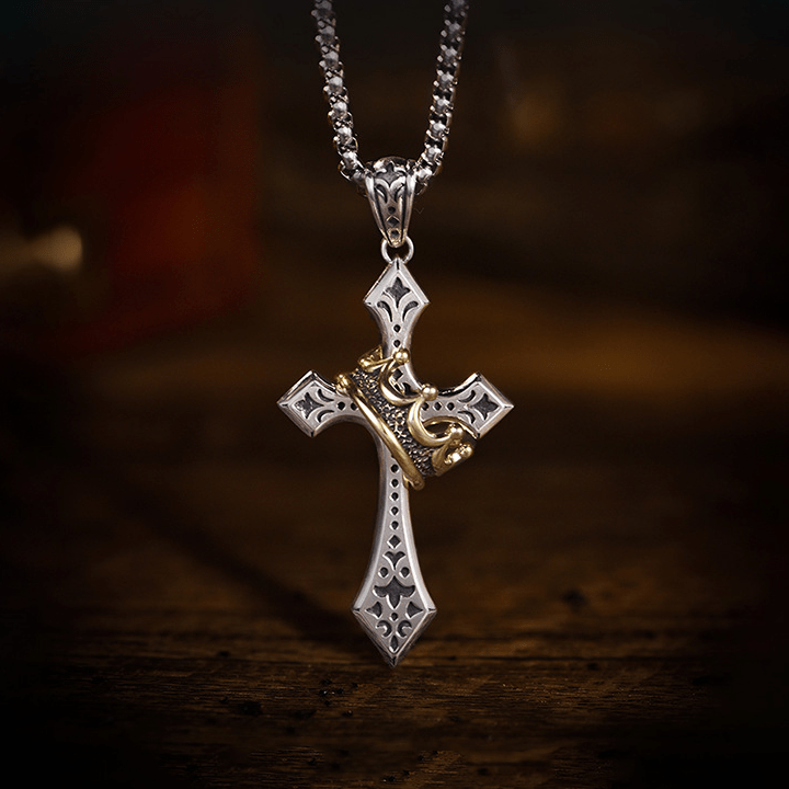 Christianartworkshop The Crown Cross Necklace Religion Jewelry - Crown Cross - image 1