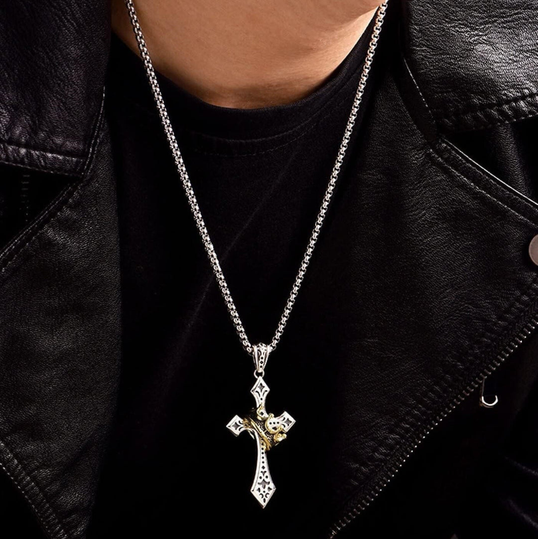 Christianartworkshop The Crown Cross Necklace Religion Jewelry - image 3