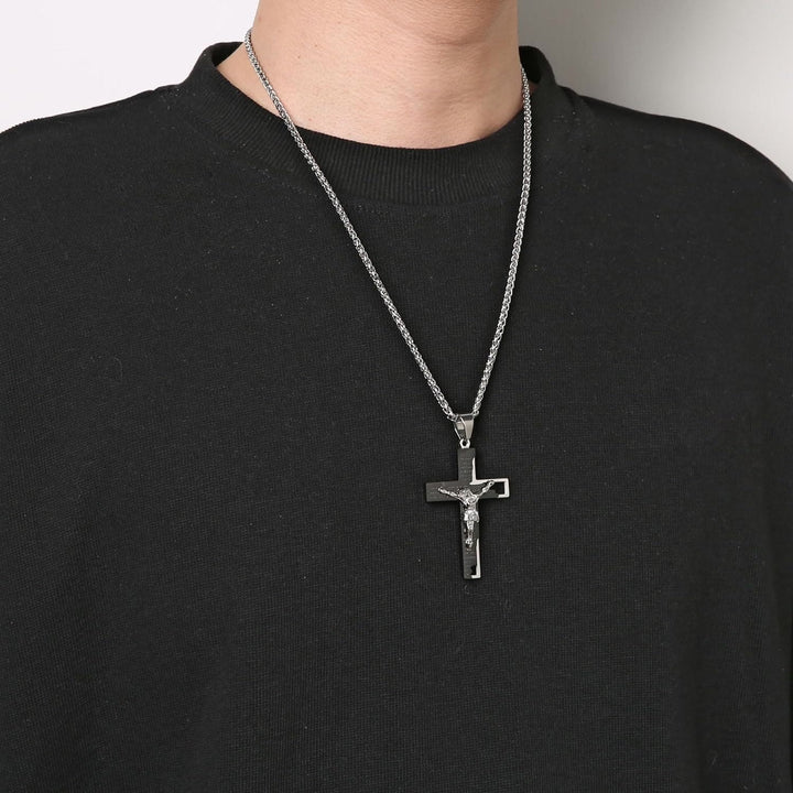 Christianartworkshop Stainless Steel Crucifix Bible Prayer Pendant Necklace Chain - image 7
