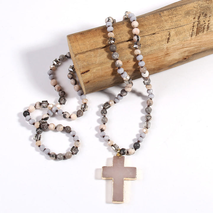 Christianartworkshop Catholic Cross Pendant Christian Necklace Religious Jewelry - Camel - image 5