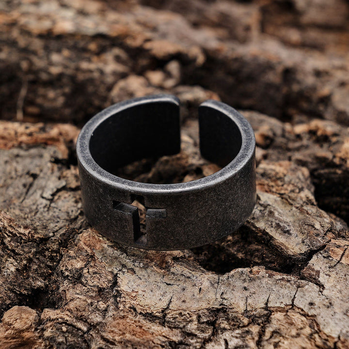 Christianartworkshop Stainless Steel Antique Punk Christianartworkshop  Cross Ring - image 4