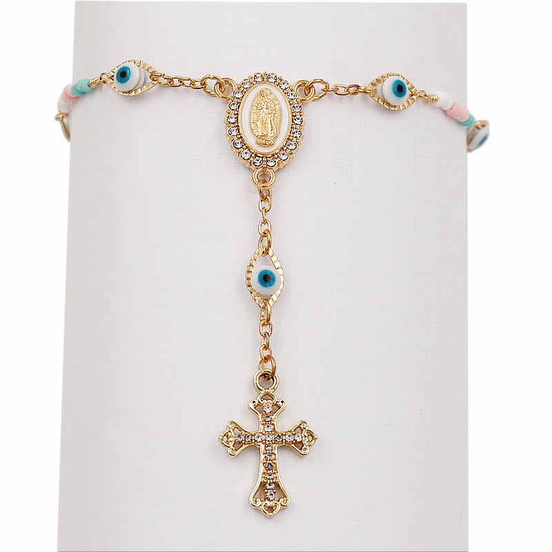 Our Lady of the Cross Bracelet/Car Rosary for Rearview Mirror - image 4
