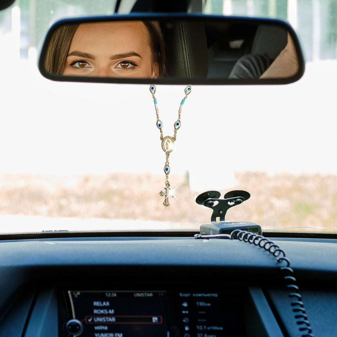 Our Lady of the Cross Bracelet/Car Rosary for Rearview Mirror - image 5