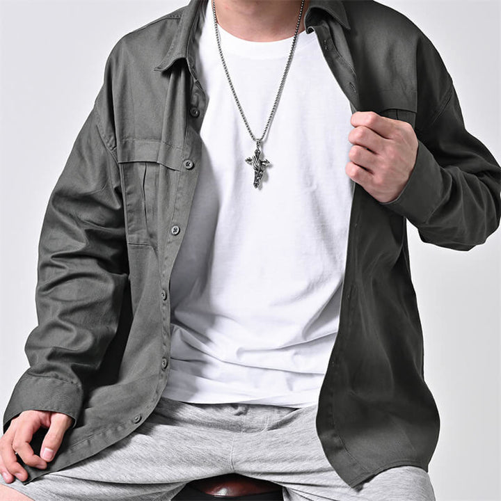 Christianartworkshop Praying Hands Cross Stainless Steel Pendant Necklace - image 5