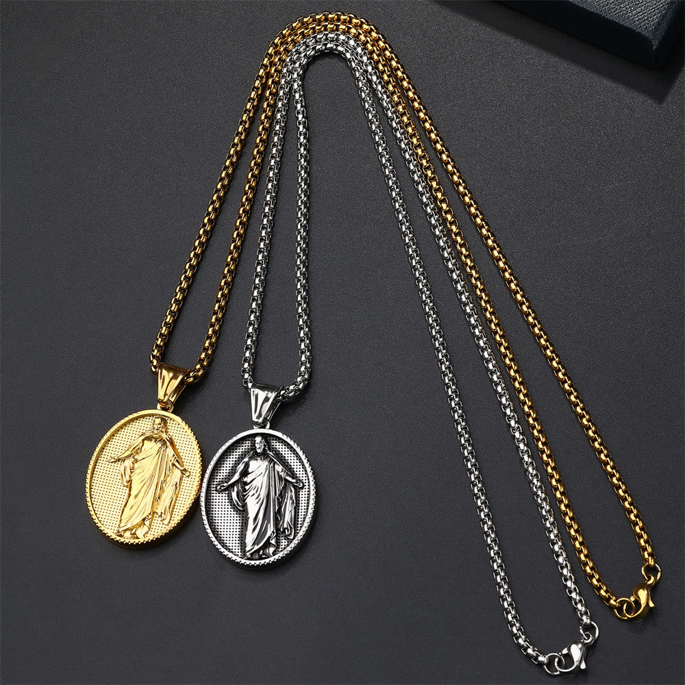 FREE Today: Jesus Rescission Medallion Pendant Blessing Necklace