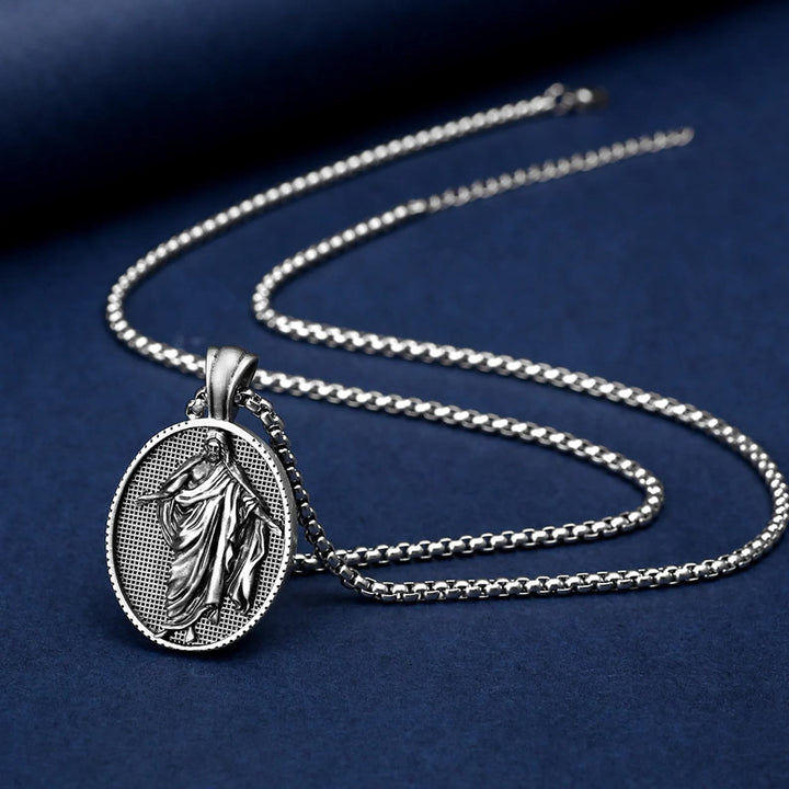 FREE Today: Jesus Rescission Medallion Pendant Blessing Necklace