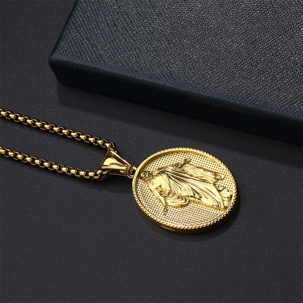 Christianartworkshop Jesus Medallion Pendant Blessing Necklace - image 8