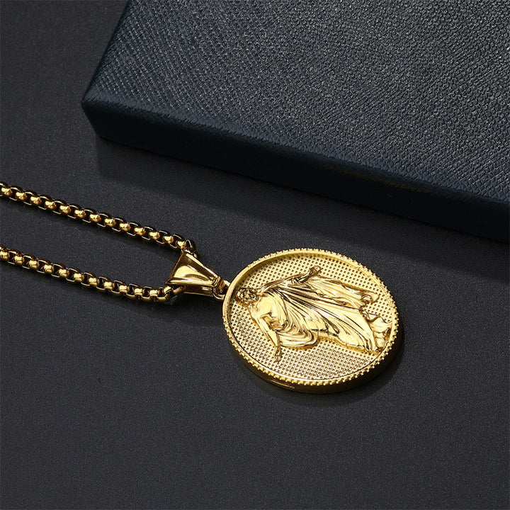 Christianartworkshop Jesus Medallion Pendant Blessing Necklace - image 8