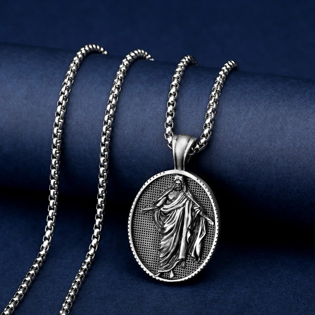 FREE Today: Jesus Rescission Medallion Pendant Blessing Necklace