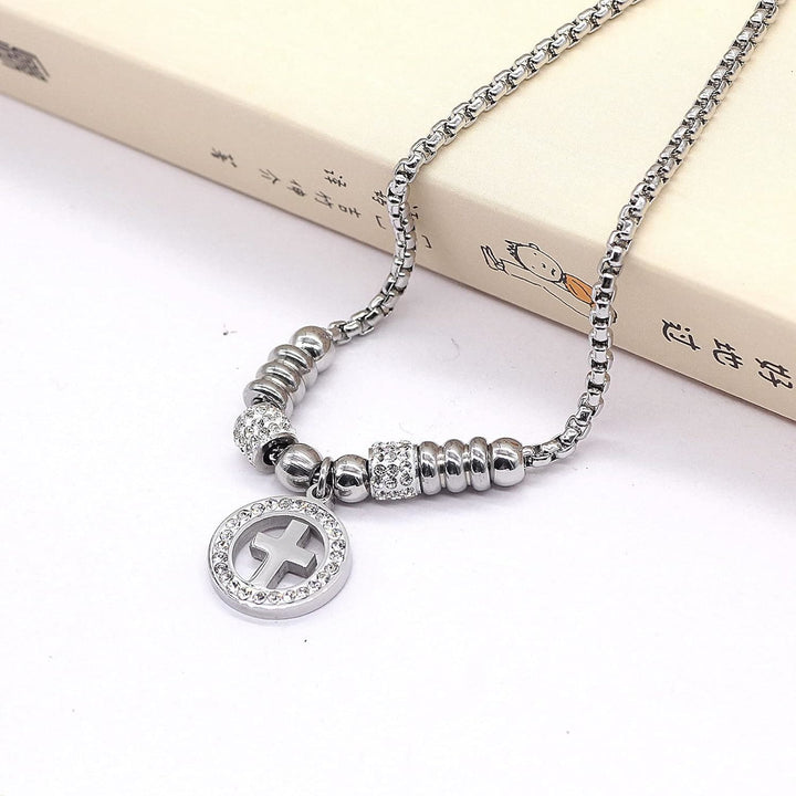 Christianartworkshop Crafted Circle Cross Charm Zirconia  Bracelet - image 9