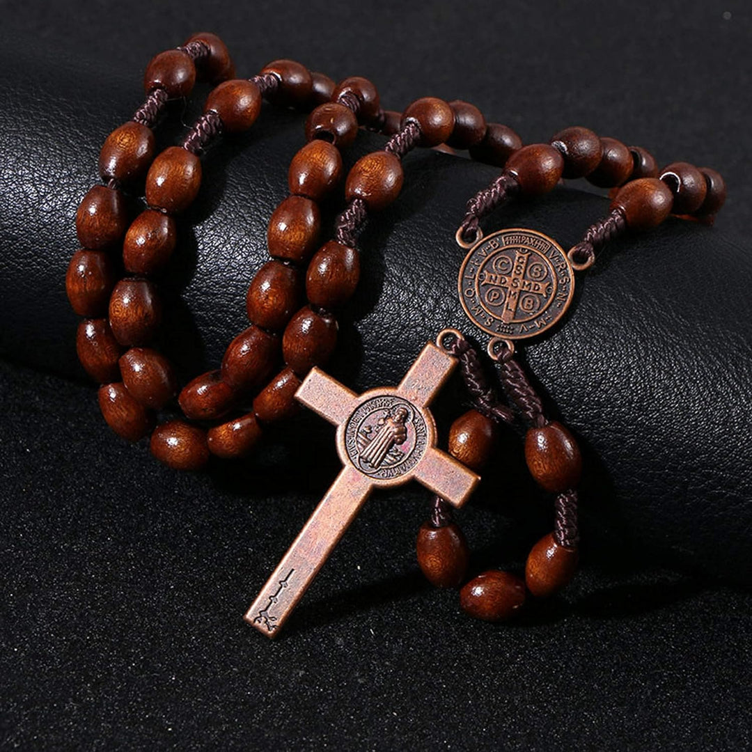 FREE Today: St. Benedict Olive Wood Prayer Rosary