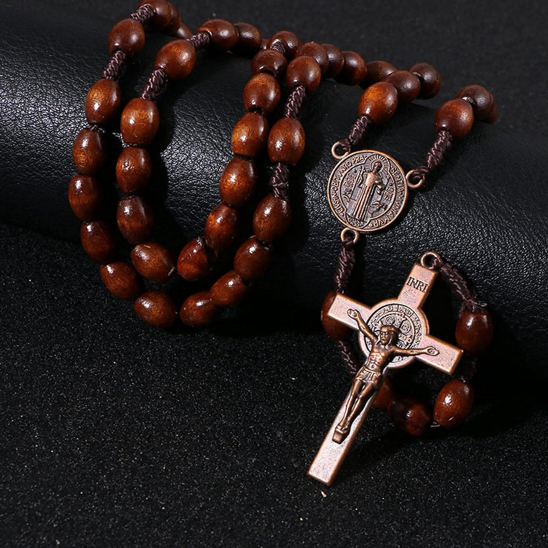 FREE Today: St. Benedict Olive Wood Prayer Rosary