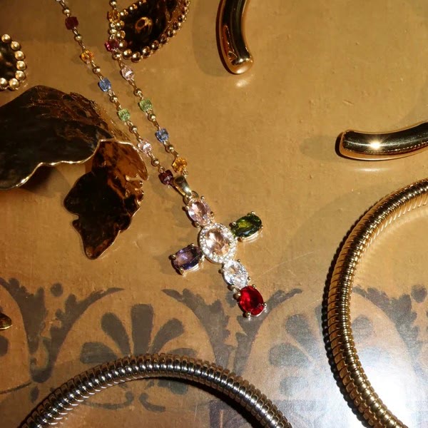 Christianartworkshop Bible 12 Gemstones Cross Pendant Necklace - image 1