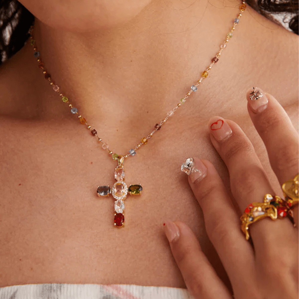 Christianartworkshop Bible 12 Gemstones Cross Pendant Necklace - image 2