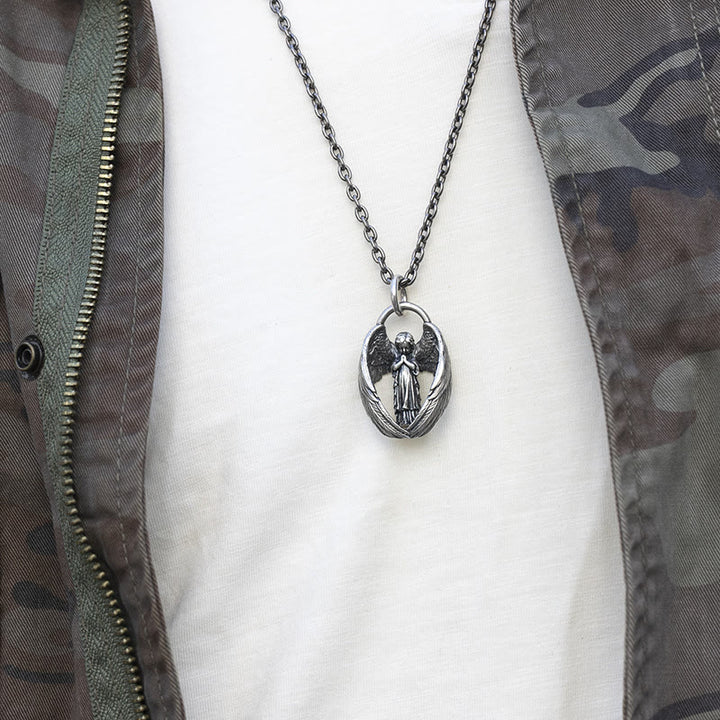 Christianartworkshop Blessing Praying Guardian Angel Wing Pendant Necklace - image 4