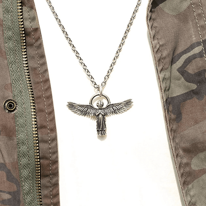 Christianartworkshop Spread-winged Praying Angel Protection Necklace - image 6