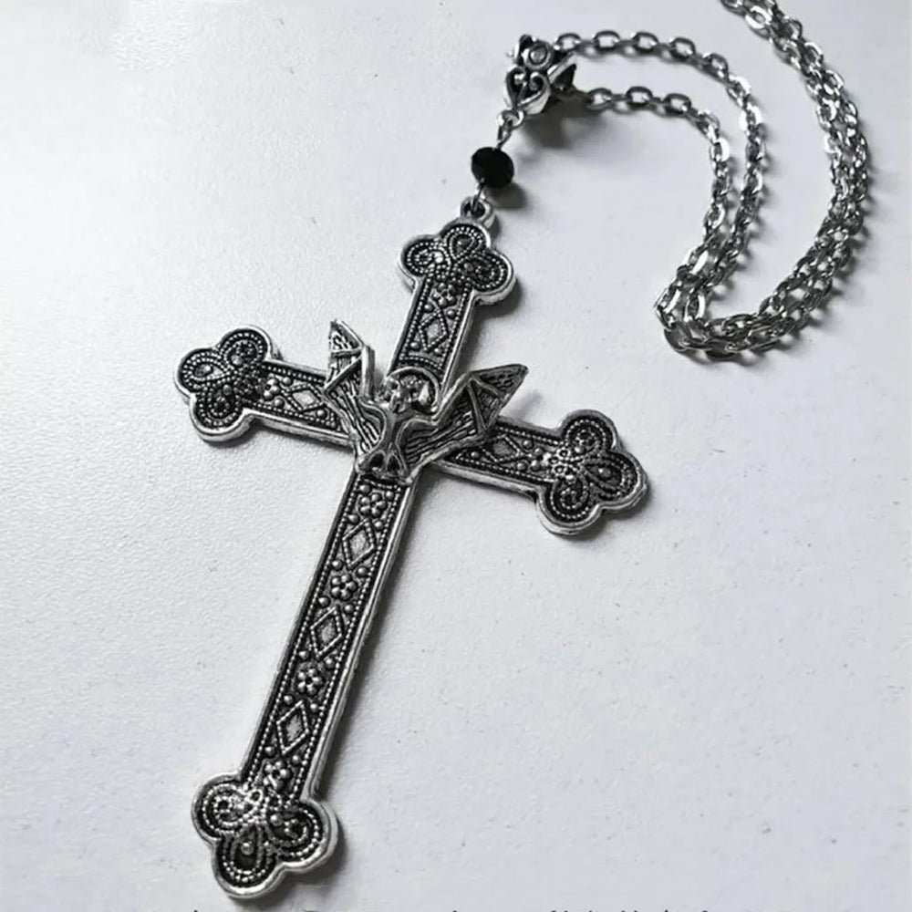 Christianartworkshop Retro Religious Christian Faith Cross Bat Necklace - image 2