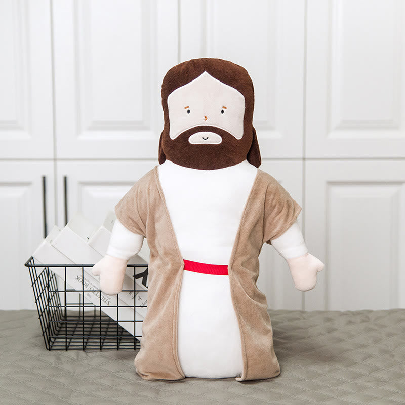 Cartoon Jesus Doll Plush Jesus Headrest Pillow - 19.6''*11''(50cm*28cm) - image 1