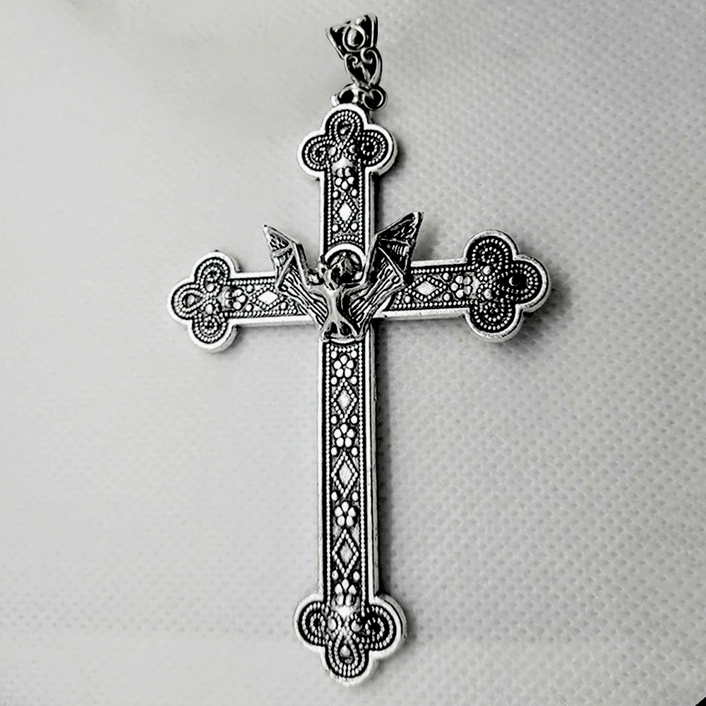 Christianartworkshop Retro Religious Christian Faith Cross Bat Necklace - image 4
