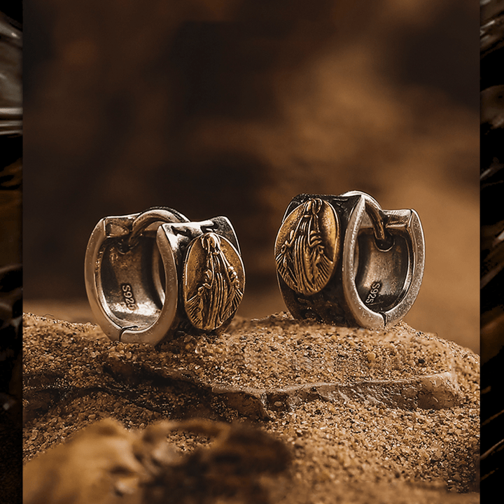 Christianartworkshop Virgin Mary Silver Earrings Religion Jewelry - image 2