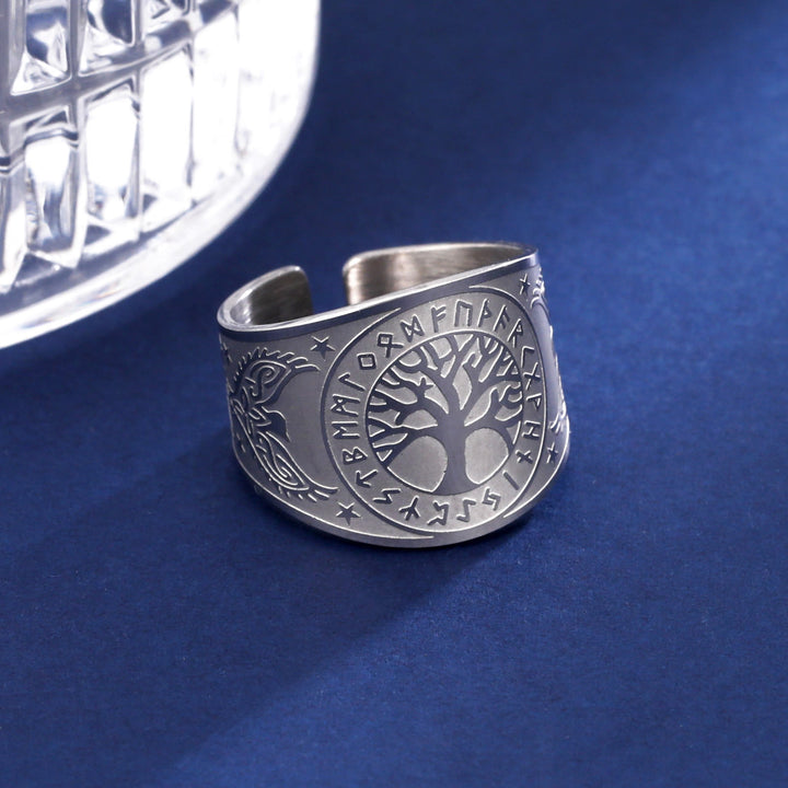 Christianartworkshop Tree of Life Bird Guardian Ring - Silver - US10 - image 5