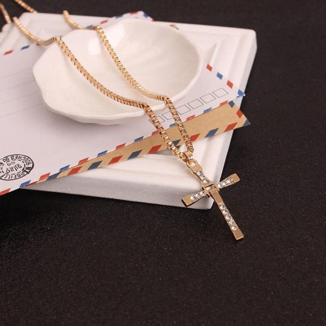 Christianartworkshop Jewelry Cross Crystal Pendant Chain Necklace  - image 8