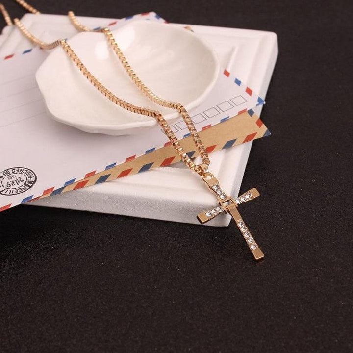 Christianartworkshop Jewelry Cross Crystal Pendant Chain Necklace  - image 8