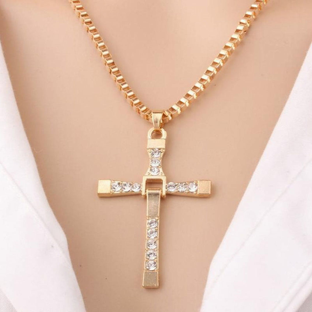 Christianartworkshop Jewelry Cross Crystal Pendant Chain Necklace  - image 9