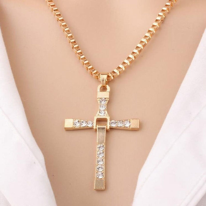 Christianartworkshop Jewelry Cross Crystal Pendant Chain Necklace  - image 9