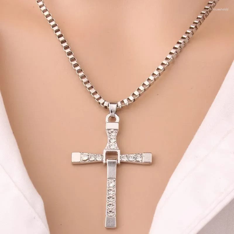 Christianartworkshop Jewelry Cross Crystal Pendant Chain Necklace  - image 5