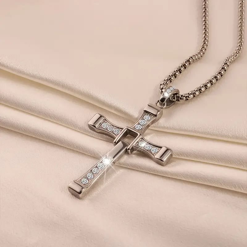 Christianartworkshop Jewelry Cross Crystal Pendant Chain Necklace  - image 4