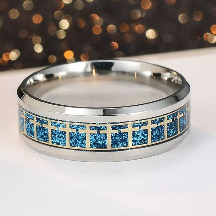 Christianartworkshop Shinny Jesus Cross Ring Religious Band Jewelry  - image 8