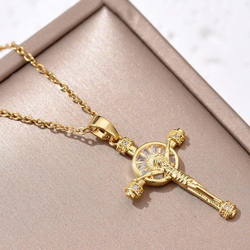 Christianartworkshop Jesus Cross Crucifix Christian Faith Necklace - image 2