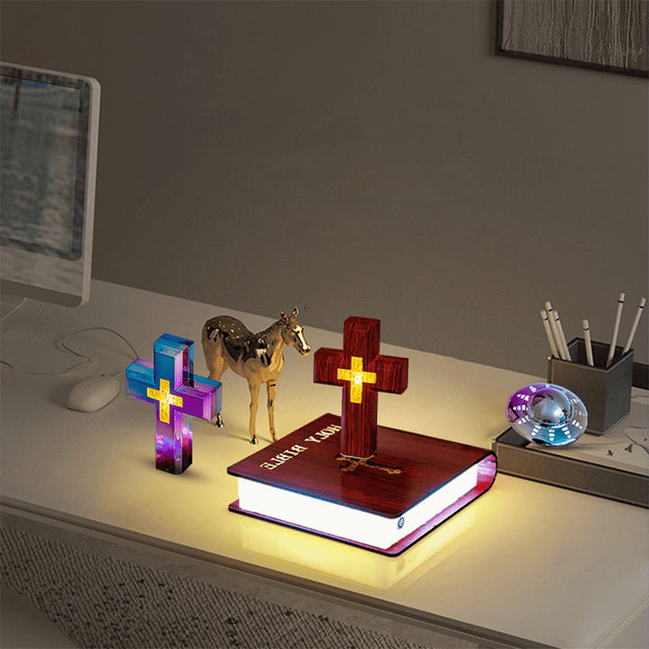 Christianartworkshop Book-base Magnetic Levitation Cross Ornament - image 9