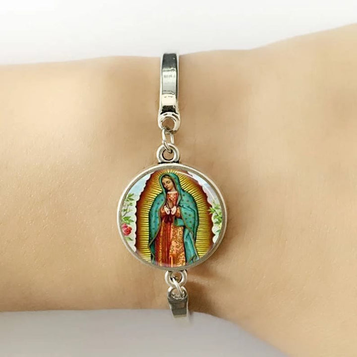 Christianartworkshop God Bless The Rose Of The Virgin Mary Glass Jewelry Set - image 4
