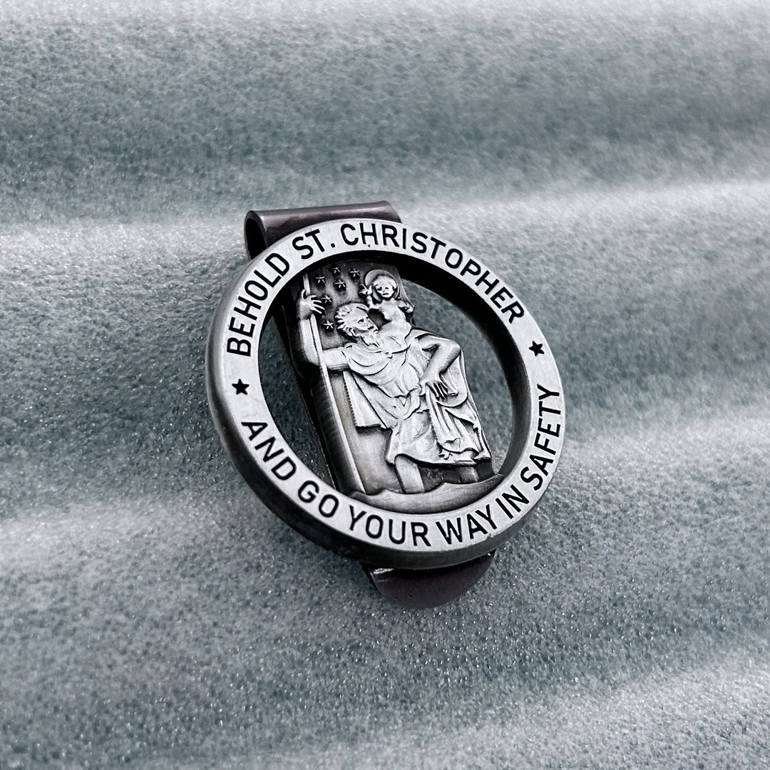 Christianartworkshop Saint Christopher Visor Clip Auto Accessories - Single Medal - image 8