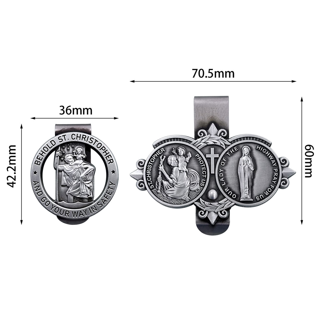 Christianartworkshop Saint Christopher Visor Clip Auto Accessories - image 12