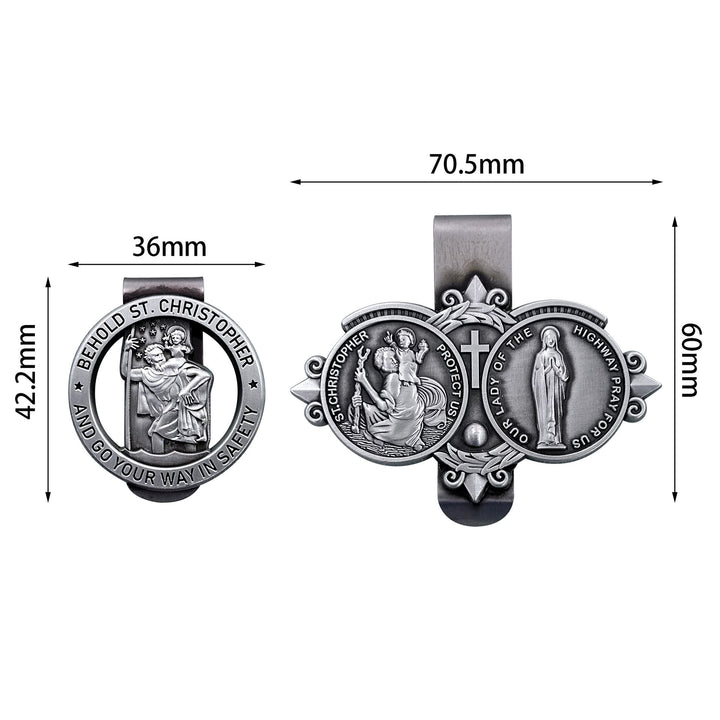 Christianartworkshop Saint Christopher Visor Clip Auto Accessories - image 12