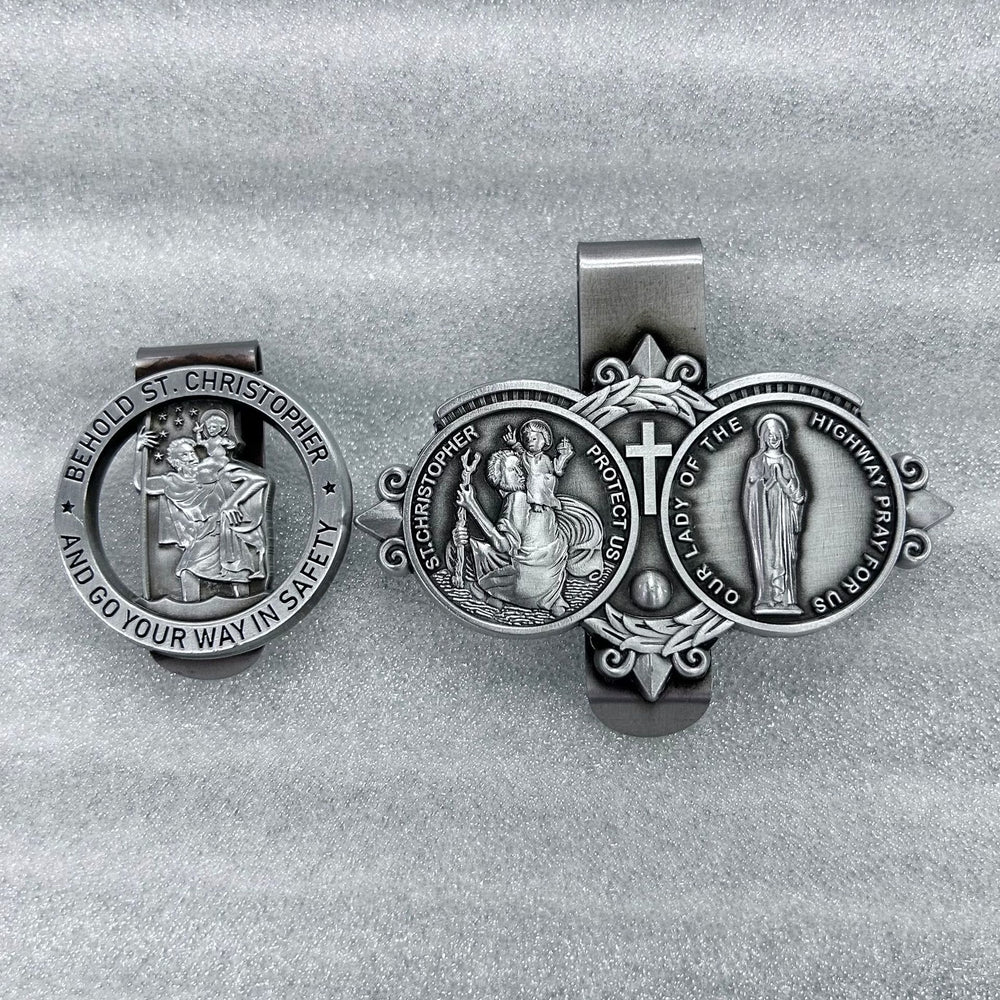 Christianartworkshop Saint Christopher Visor Clip Auto Accessories - image 2