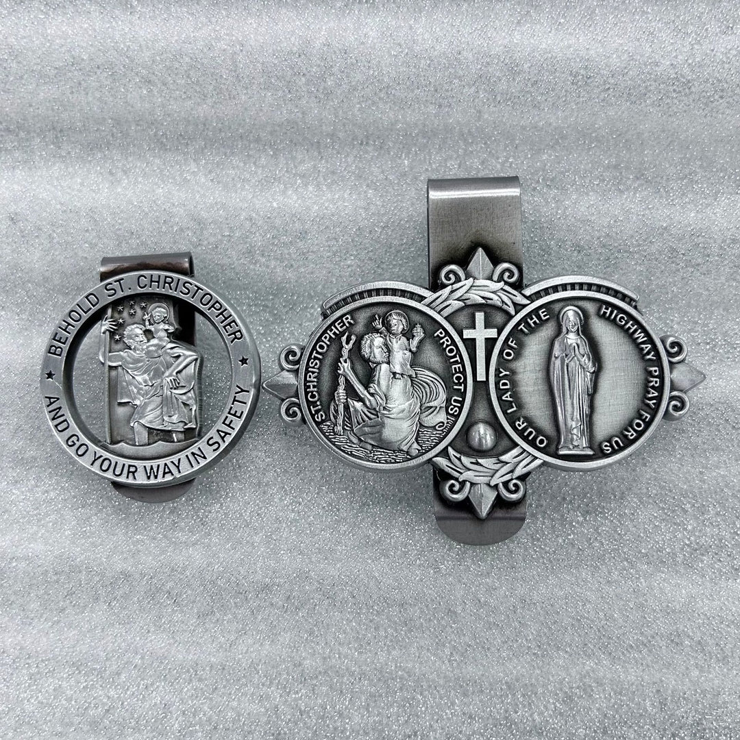 Christianartworkshop Saint Christopher Visor Clip Auto Accessories - image 2