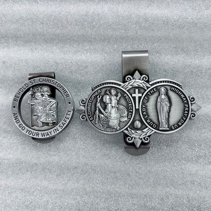 Christianartworkshop Saint Christopher Visor Clip Auto Accessories - image 2
