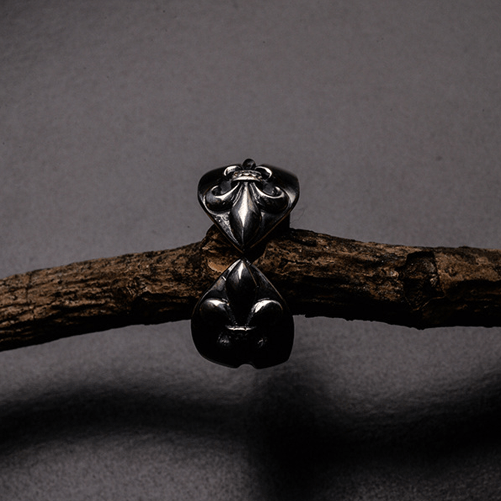 Christianartworkshop Medieval Retro Cross Iris Adjustable Ring - image 5