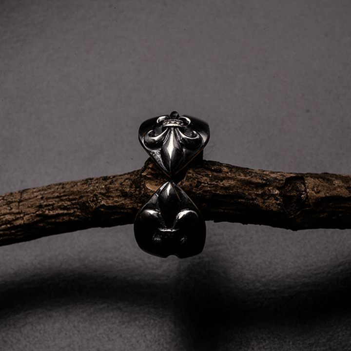 Christianartworkshop Medieval Retro Cross Iris Adjustable Ring - image 5
