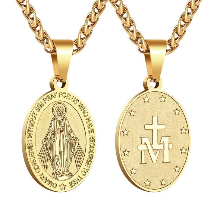 Christianartworkshop Miraculous Mary Pendant Religion Necklace - image 5