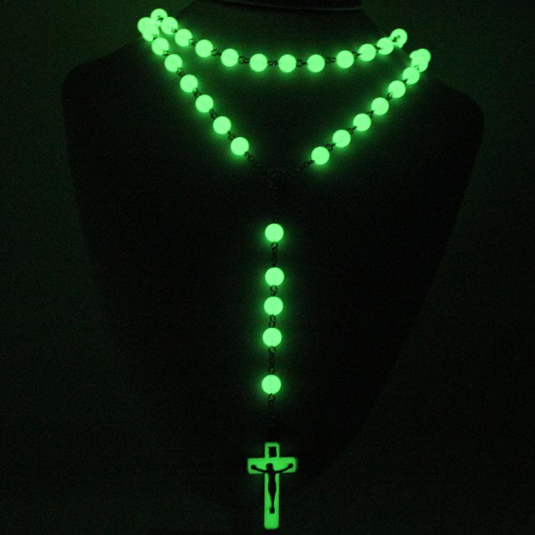 Luminous Glow in the Dark Crucifix Rosary - image 2