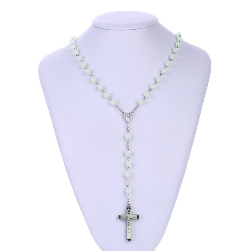 Luminous Glow in the Dark Crucifix Rosary - image 5