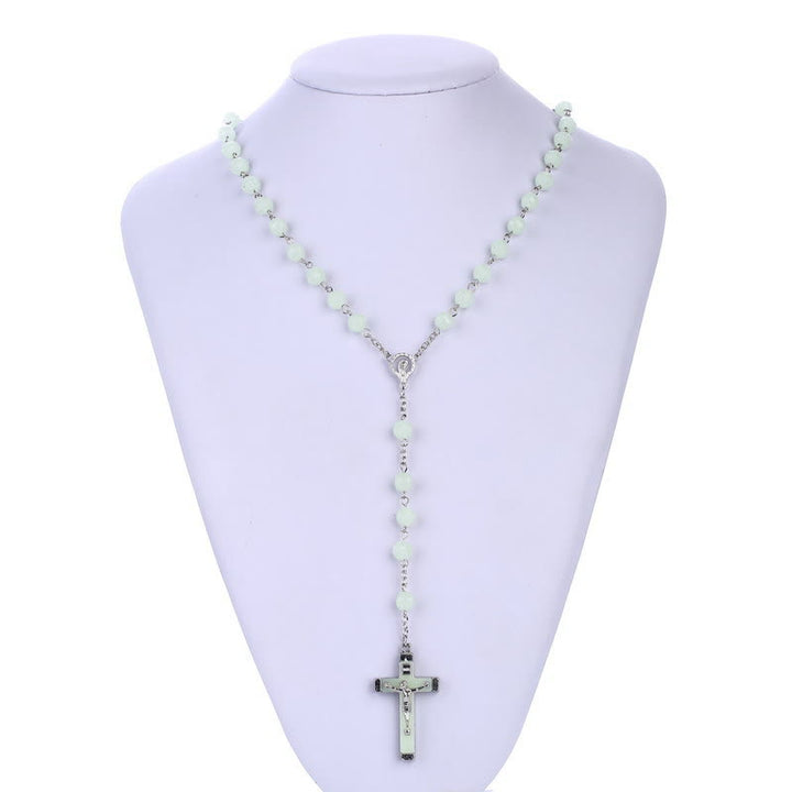 Luminous Glow in the Dark Crucifix Rosary - image 5